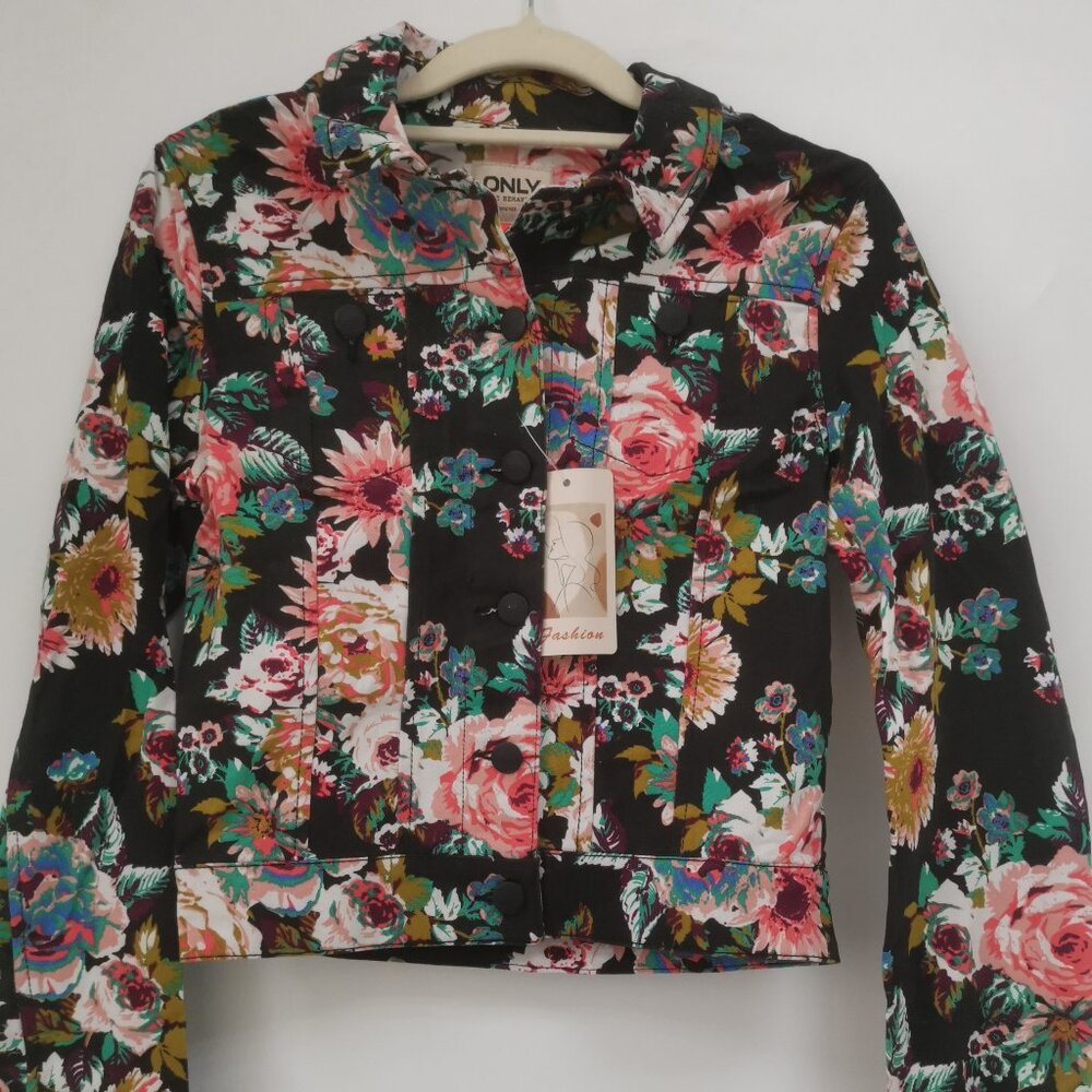 ONLY Women's Retro Jacket New Spring Autumn Collection Stylish Coat Size 34